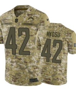 Uchenna Nwosu Jersey Nfl Camo Los Angeles Chargers