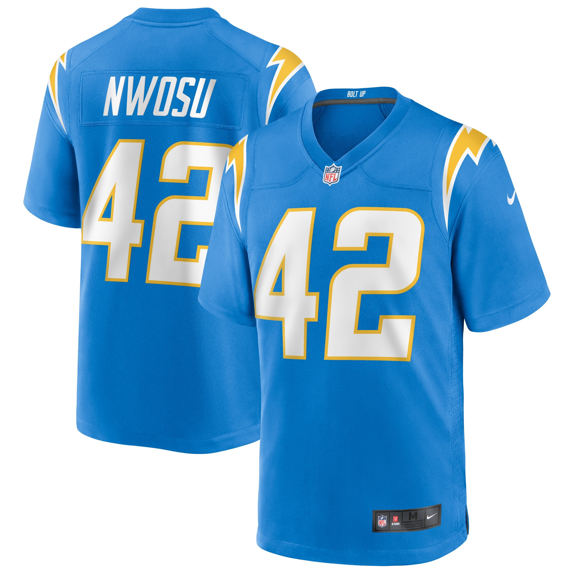 Uchenna Nwosu Los Angeles Chargers Game Jersey - Powder Blue Nfl