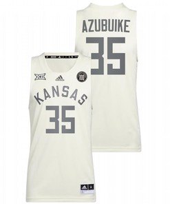 Udoka Azubuike 35 White Kansas Jayhawks Alumni Basketball Reverse Retro Jersey