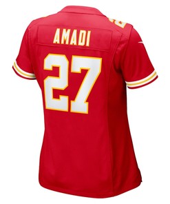 Ugo Amadi 27 Kansas City Chiefs Women's Home Game Player Jersey - Red