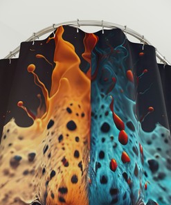 Unique Abstract Leopard Shower Curtain Design for Creative Bathroom Decor