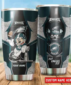 Unique Philadelphia Eagles Custom Name Tumbler for Tailgating Fun