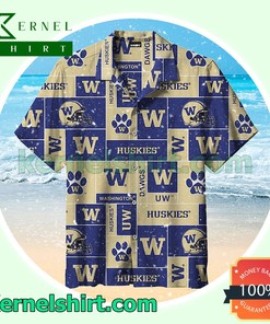 University Of Washington Vintage Squares Beach Shirt