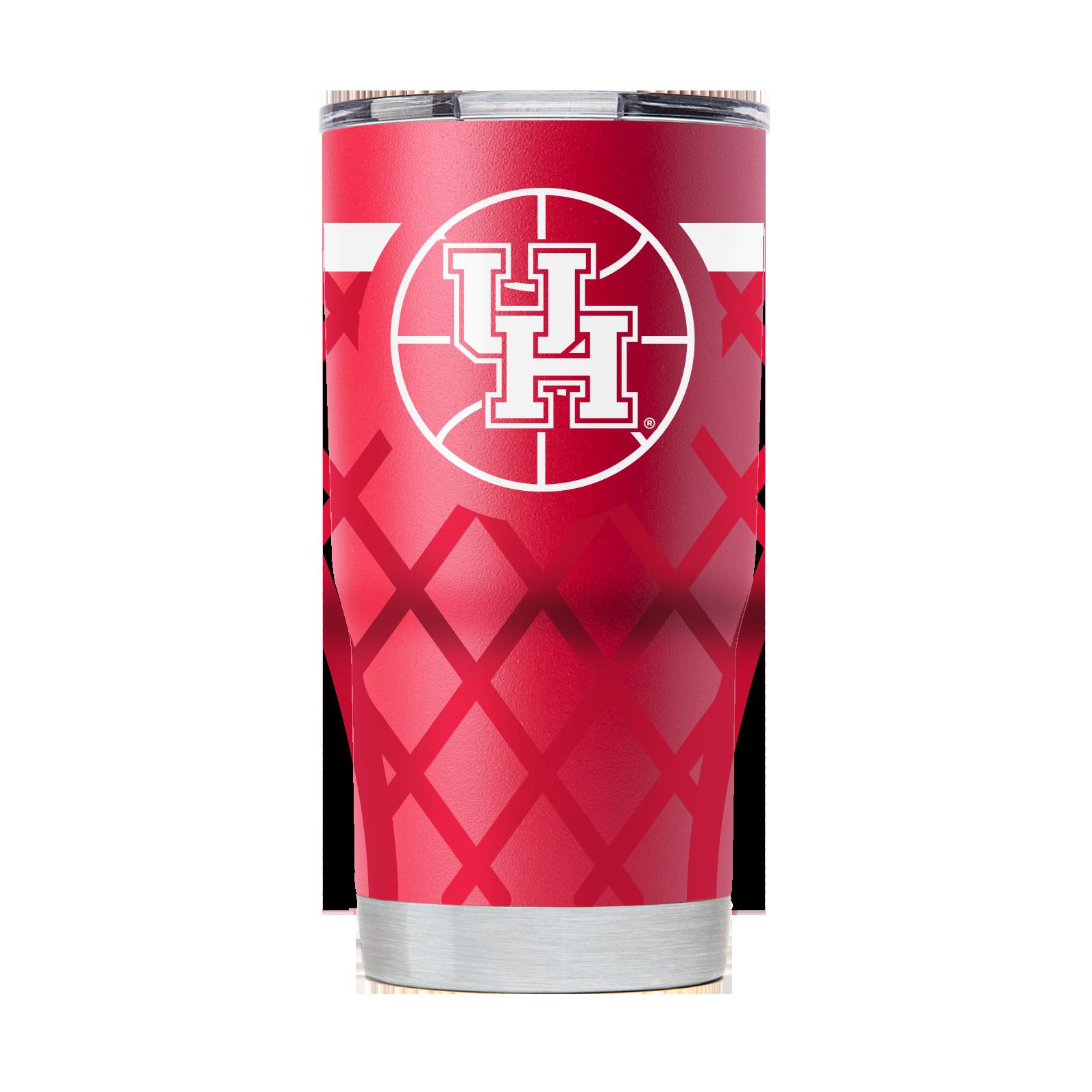 University of Houston Red Basketball Tumbler - University of Houston Red Basketball Tumbler, Perfect Gift for Fans