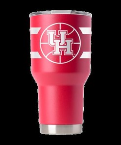 University of Houston Red Basketball Tumbler - University of Houston Red Basketball Tumbler, Perfect Gift for Fans