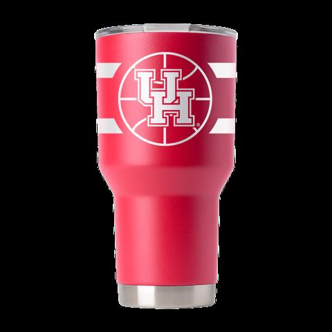 University of Houston Red Basketball Tumbler - University of Houston Red Basketball Tumbler, Perfect Gift for Fans