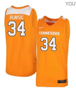 Uros Plavsic 34 Tennessee Volunteers Elite Basketball Youth Jersey - Orange White