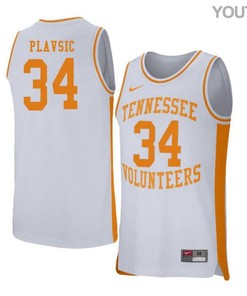 Uros Plavsic 34 Tennessee Volunteers Retro Elite Basketball Youth Jersey - White