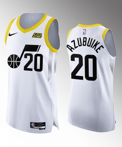 Utah Jazz 20 Udoka Azubuike White Jersey 2022-23 Association Edition