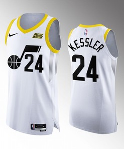 Utah Jazz 24 Walker Kessler White Jersey 2022-23 Association Edition