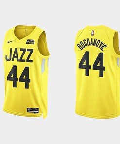 Utah Jazz 44 Bojan Bogdanovic 2022-23 Icon Edition Yellow Men Jersey