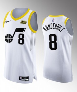 Utah Jazz 8 Jarred Vanderbilt White Jersey 2022-23 Association Edition