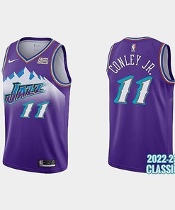 Utah Jazz Mike Conley Jr. 11 2022-23 Classic Edition Purple Men Jersey