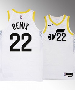 Utah Jazz Remix 22 2022-23 White Association Edition Jersey Yth