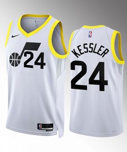 Utah Jazz Walker Kessler 24 2022-23 Association Edition White Jersey
