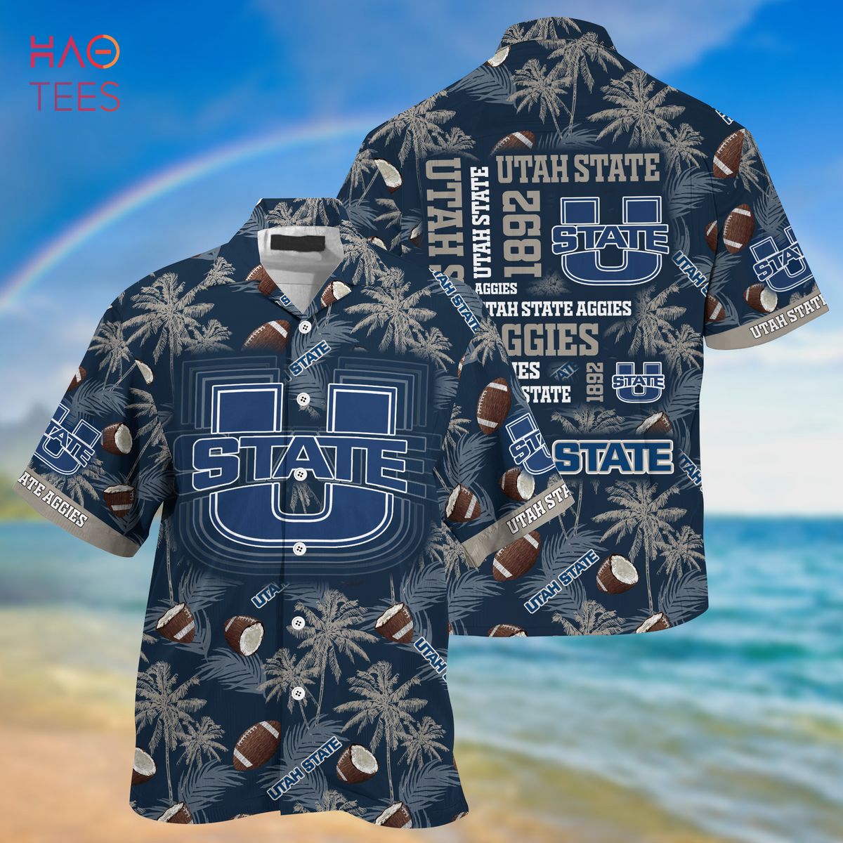 Utah State Aggies Hawaiian Shirt, New Gift for Summer