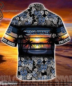Utah State Aggies Hibiscus Pattern for Sports Fan Summer Beach Hawaiian Shirt
