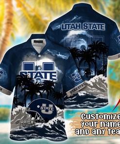 Utah State Aggies NCAA Best Hawaiian Shirt Ever- Customize Any Team Any League