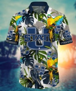 Utah State Aggies NCAA Flower Hawaii Shirt For Fans Ver 1
