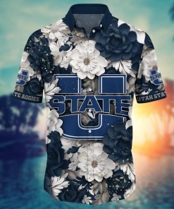Utah State Aggies NCAA Flower Hawaii Shirt For Fans Ver 11