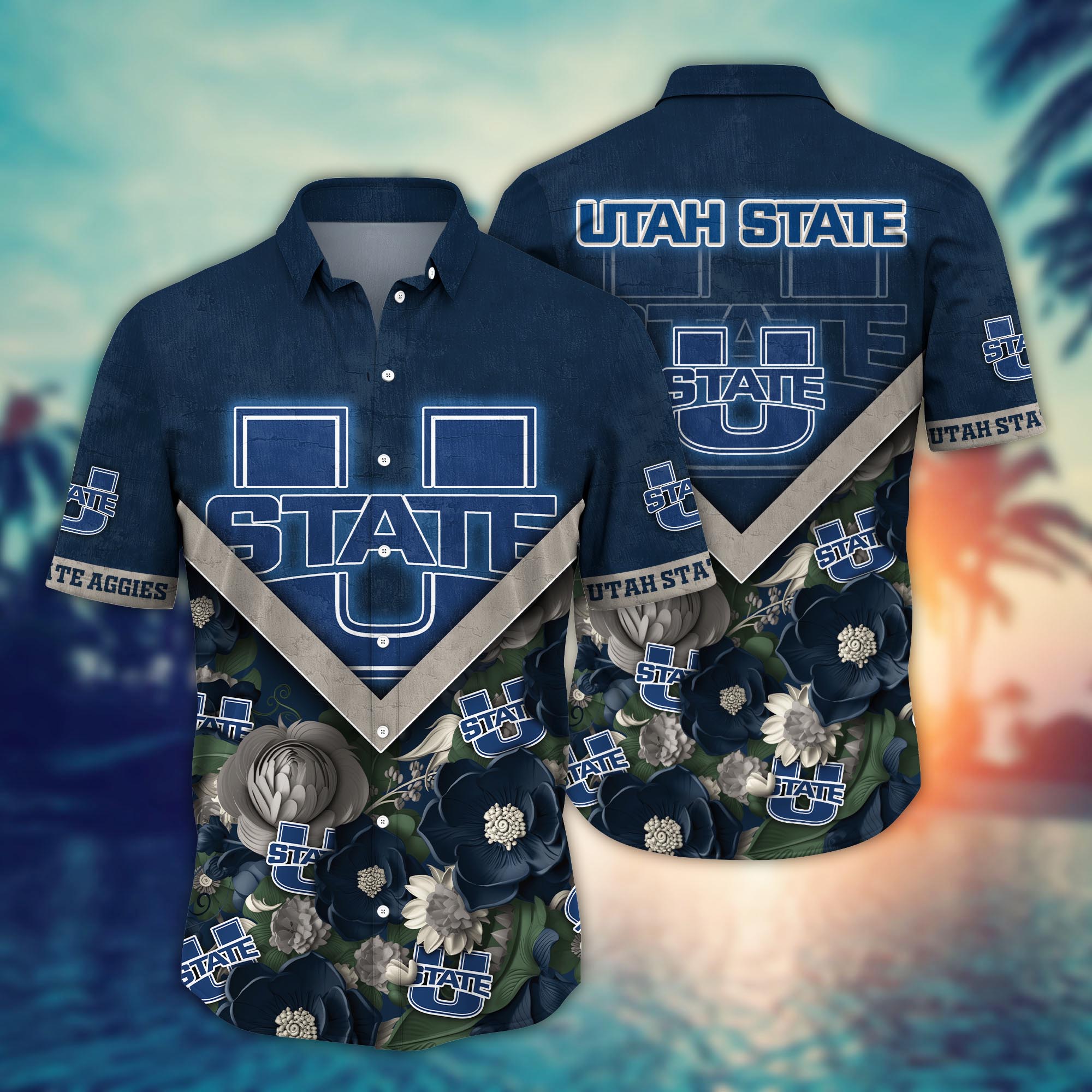 Utah State Aggies NCAA Flower Hawaii Shirt For Fans Ver 15