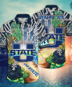 Utah State Aggies NCAA Flower Hawaii Shirt For Fans Ver 17