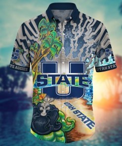 Utah State Aggies NCAA Flower Hawaii Shirt For Fans Ver 17
