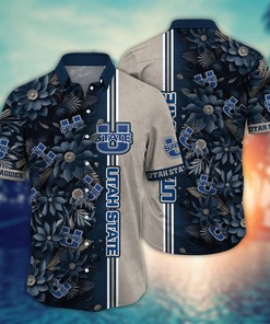 Utah State Aggies NCAA Flower Hawaii Shirt For Fans Ver 18
