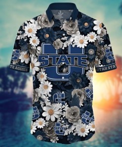 Utah State Aggies NCAA Flower Hawaii Shirt For Fans Ver 19
