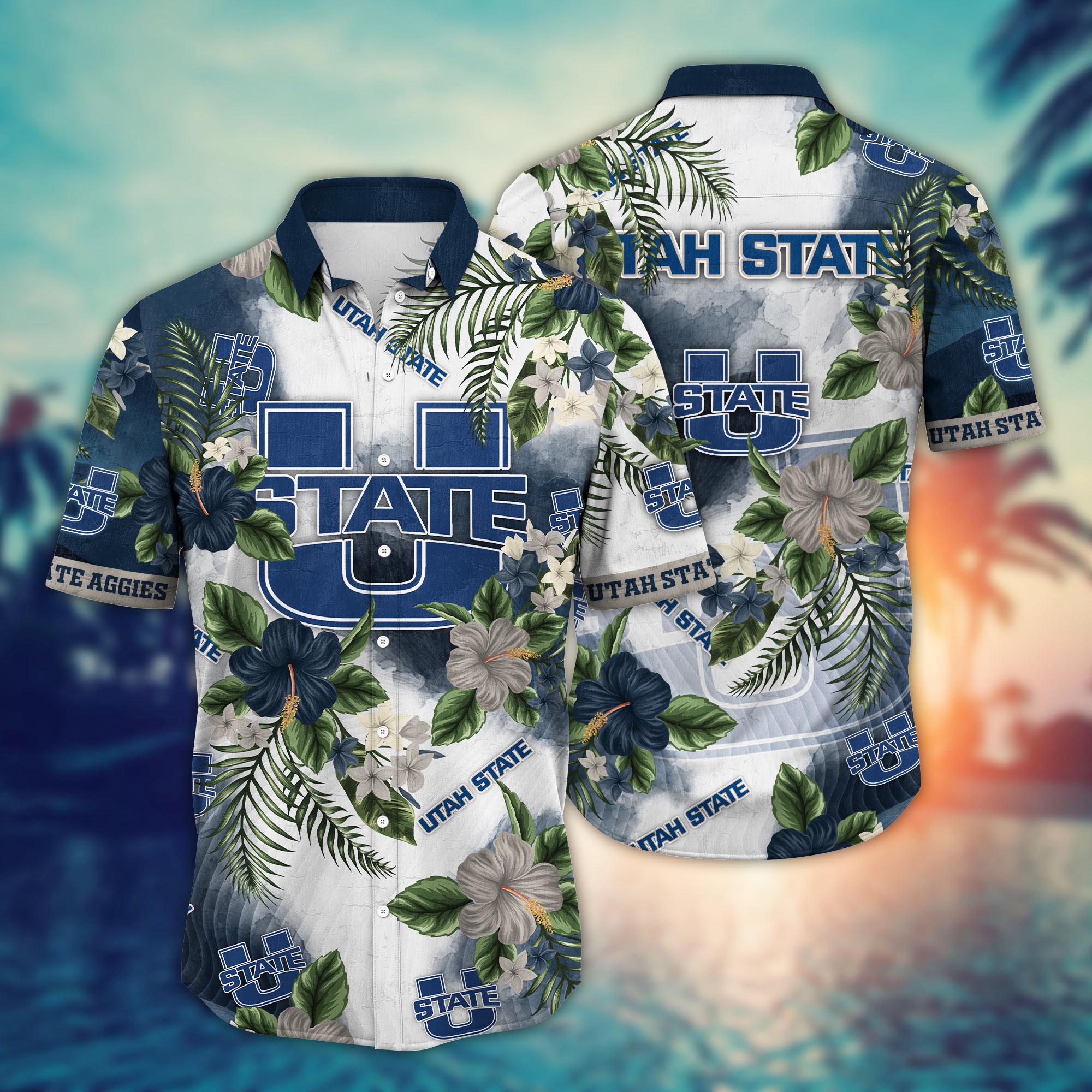Utah State Aggies NCAA Flower Hawaii Shirt For Fans Ver 28
