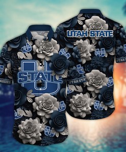 Utah State Aggies NCAA Flower Hawaii Shirt For Fans Ver 3