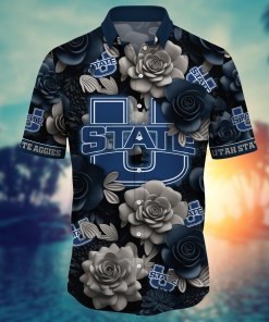 Utah State Aggies NCAA Flower Hawaii Shirt For Fans Ver 3