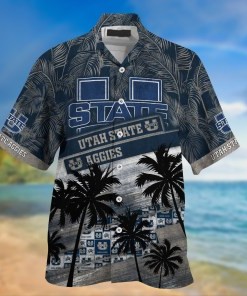 Utah State Aggies NCAA Palm Tree Pattern Hawaii Shirt For Sports Fans