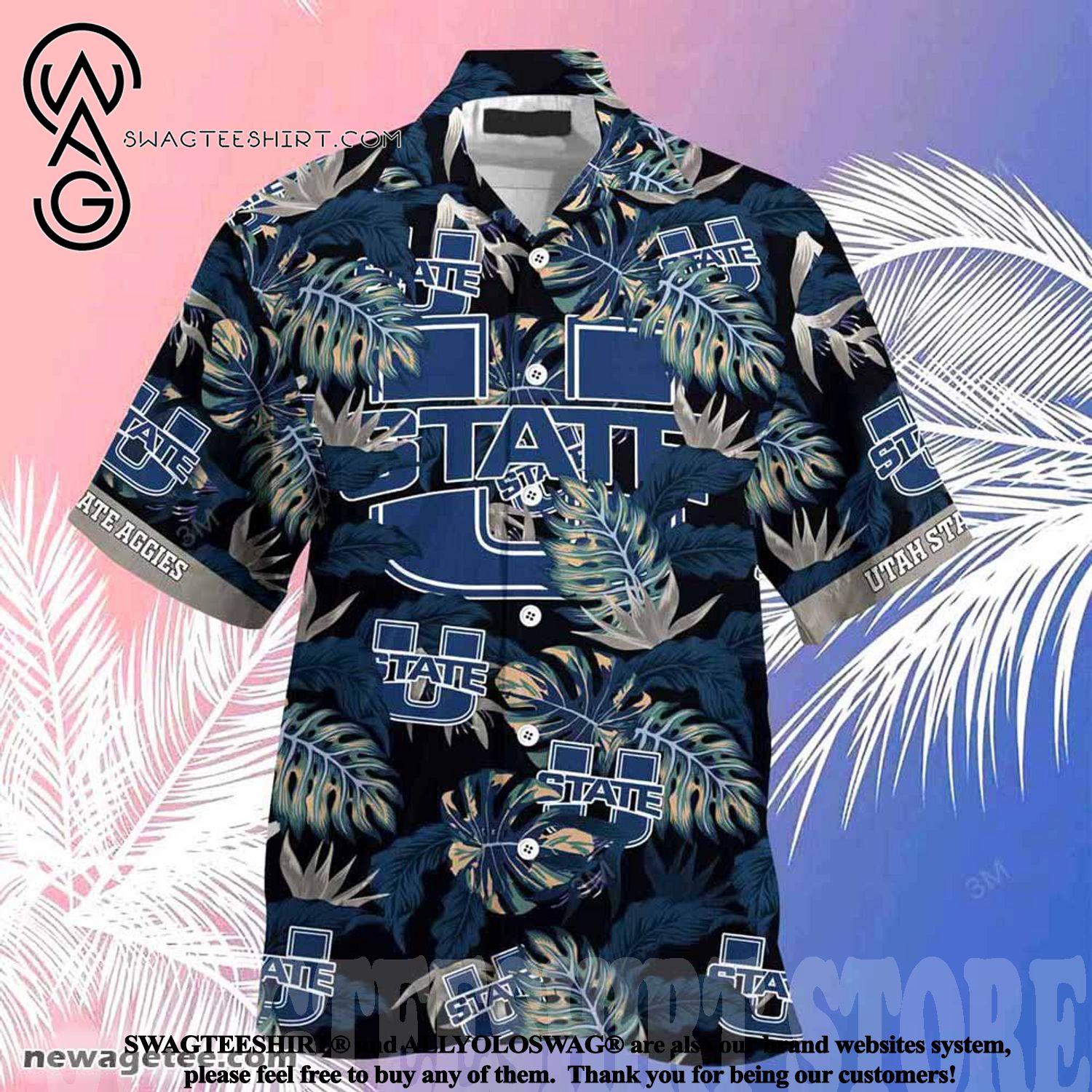 Utah State Aggies Stress Blessed Obsessed Summer Beach Hawaiian Shirt