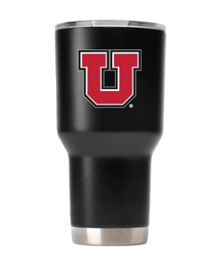 Utah U Black Tumbler - Great for Utah Fans