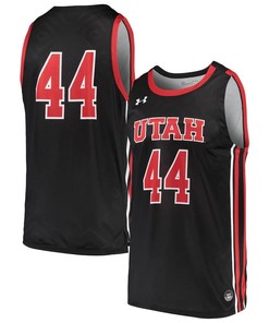 Utah Utes 44 College Basketball Men Jersey - Black