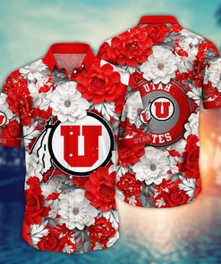 Utah Utes NCAA Flower Hawaii Shirt For Fans Ver 12