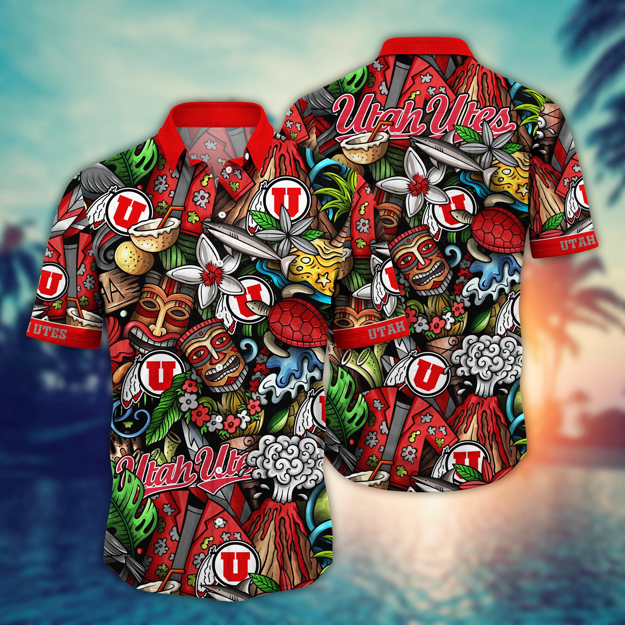 Utah Utes NCAA Flower Hawaii Shirt For Fans Ver 17
