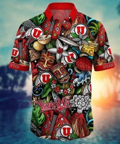 Utah Utes NCAA Flower Hawaii Shirt For Fans Ver 17