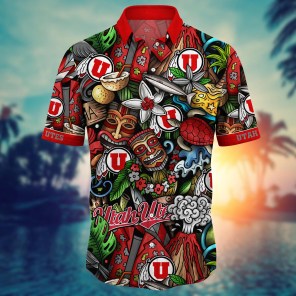 Utah Utes NCAA Flower Hawaii Shirt For Fans Ver 17