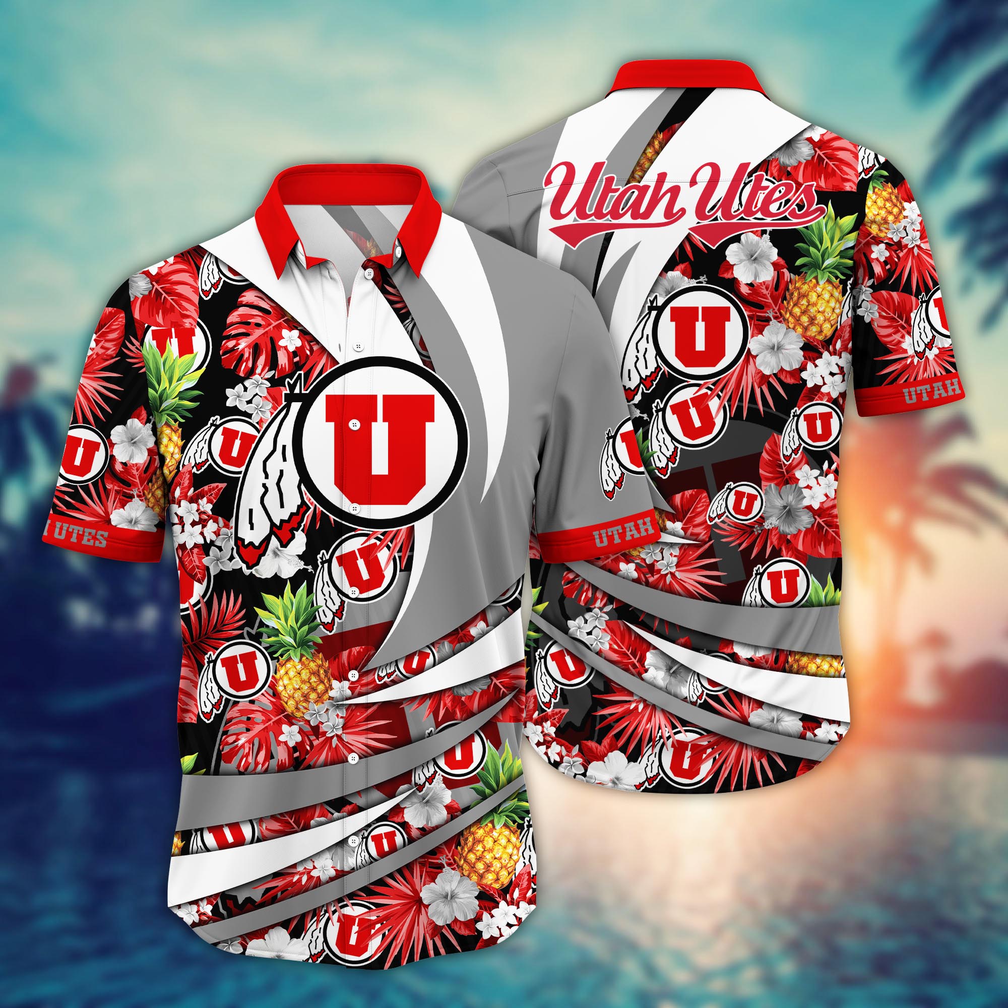 Utah Utes NCAA Flower Hawaii Shirt For Fans Ver 18