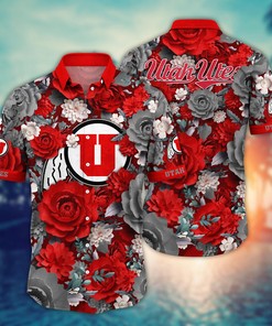 Utah Utes NCAA Flower Hawaii Shirt For Fans Ver 8
