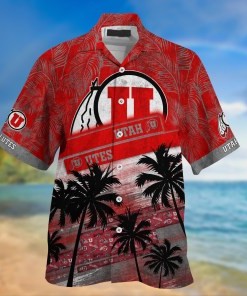 Utah Utes NCAA Palm Tree Pattern Hawaii Shirt For Sports Fans