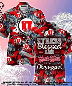 Utah Utes Stress Blessed Obsessed Summer Beach Hawaiian Shirt