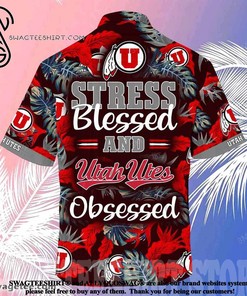 Utah Utes Stress Blessed Obsessed Summer Beach Hawaiian Shirt