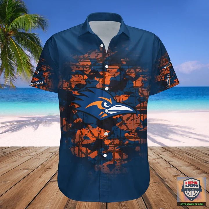 Utsa Roadrunners Camouflage Vintage Hawaiian Shirt
