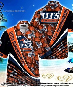 Utsa Roadrunners With Tropical Flower Pattern Summer Beach Hawaiian Shirt