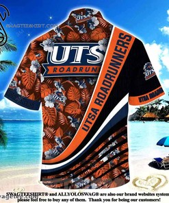 Utsa Roadrunners With Tropical Flower Pattern Summer Beach Hawaiian Shirt