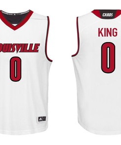 V.J. King 0 Louisville Cardinals College Basketball Men Jersey - White