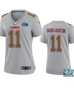 Valdes-Scantling 11 Kansas City Chiefs Super Bowl LVII Atmosphere Jersey - Women Gray